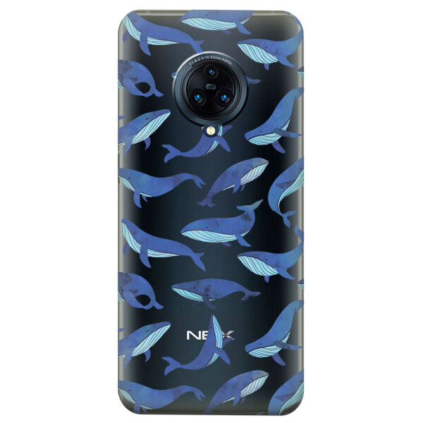 

Прозрачный силиконовый чехол iSwag для Vivo NEX 3 с рисунком - Киты (KS4359)