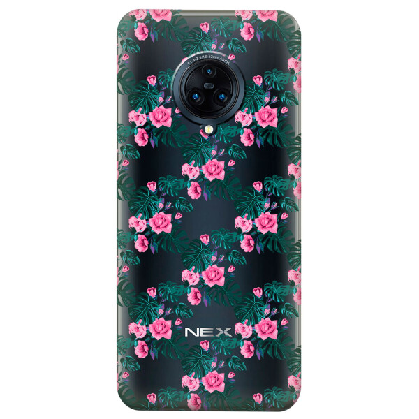 

Прозрачный силиконовый чехол iSwag для Vivo NEX 3 с рисунком - Цветочная лиана (KS4368)