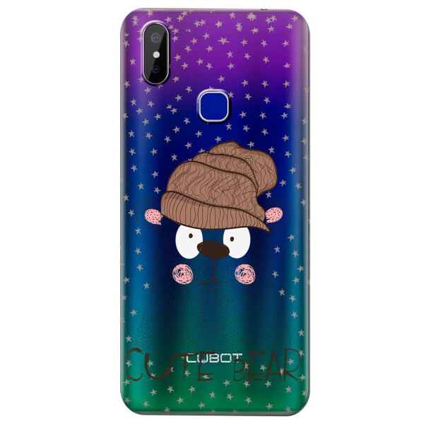 

Прозрачный силиконовый чехол iSwag для Cubot Max 2 с рисунком - Медведь (KS4409)