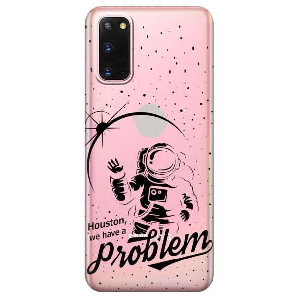 

Прозрачный силиконовый чехол iSwag для Samsung Galaxy S20 Космонавт с проблемой (M1055)