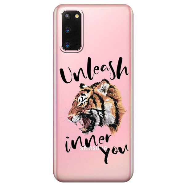 

Прозрачный силиконовый чехол iSwag для Samsung Galaxy S20 с рисунком - Тигр (M1062)