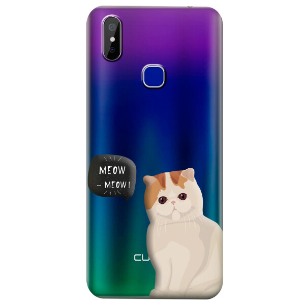 

Прозрачный силиконовый чехол iSwag для Cubot Max 2 с рисунком - Котенок (KS4442)