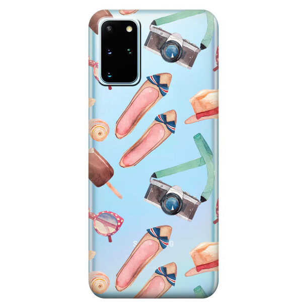 

Прозрачный силиконовый чехол iSwag для Samsung Galaxy S20 Plus Женские штучки (M1080)