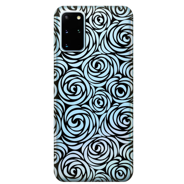 

Прозрачный силиконовый чехол iSwag для Samsung Galaxy S20 Plus Черные узоры (M1088)