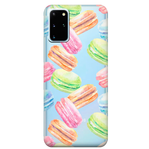 

Прозрачный силиконовый чехол iSwag для Samsung Galaxy S20 Plus Французские печенья (M1097)