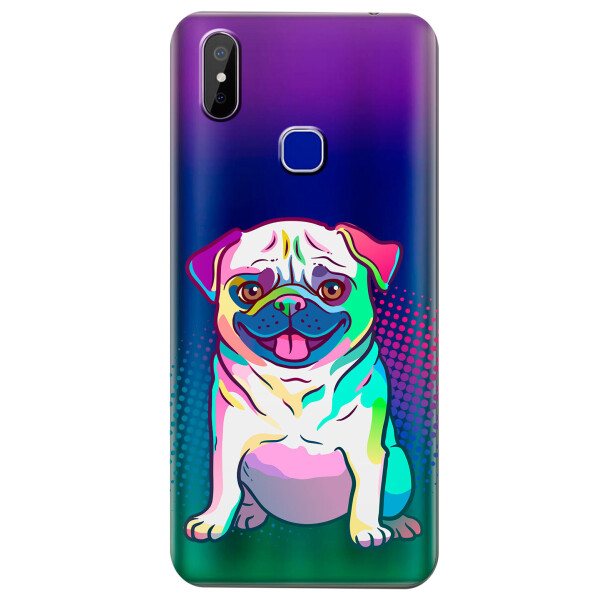 

Прозрачный силиконовый чехол iSwag для Cubot Max 2 с рисунком - Мопс (KS4460)