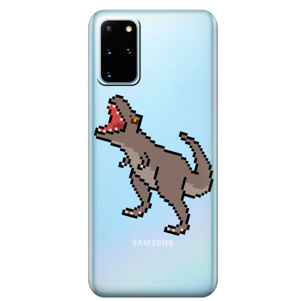 

Прозрачный силиконовый чехол iSwag для Samsung Galaxy S20 Plus Пикселький динозавр (M1115)