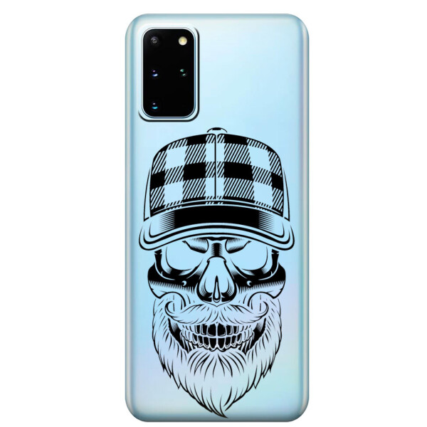 

Прозрачный силиконовый чехол iSwag для Samsung Galaxy S20 Plus Бородатый череп (M1116)