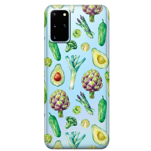 

Прозрачный силиконовый чехол iSwag для Samsung Galaxy S20 Plus Полезная еда (M1126)