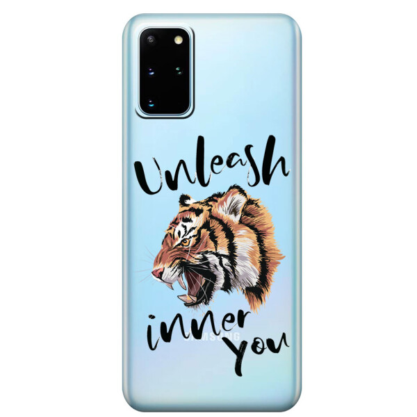 

Прозрачный силиконовый чехол iSwag для Samsung Galaxy S20 Plus Тигр (M1128)