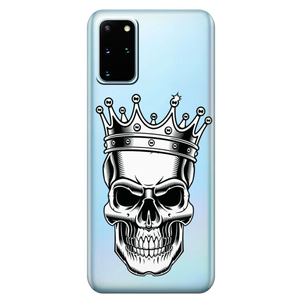 

Прозрачный силиконовый чехол iSwag для Samsung Galaxy S20 Plus Царский череп (M1130)