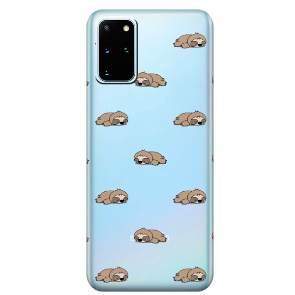 

Прозрачный силиконовый чехол iSwag для Samsung Galaxy S20 Plus Спящие ленивцы (M1131)