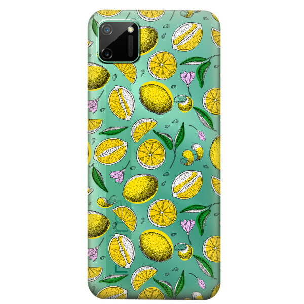

Прозрачный силиконовый чехол iSwag для Realme C11 с рисунком - Лимоны (KS4499)