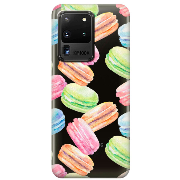 

Прозрачный силиконовый чехол iSwag для Samsung Galaxy S20 Ultra Французские печенья (M1163)