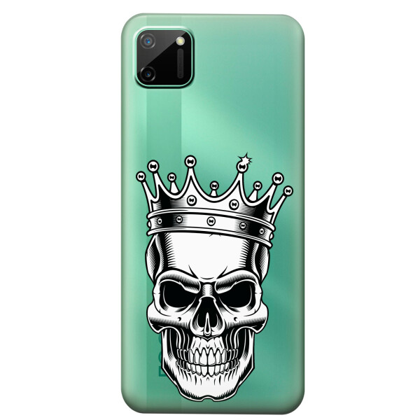 

Прозрачный силиконовый чехол iSwag для Realme C11 с рисунком - Царский череп (KS4540)
