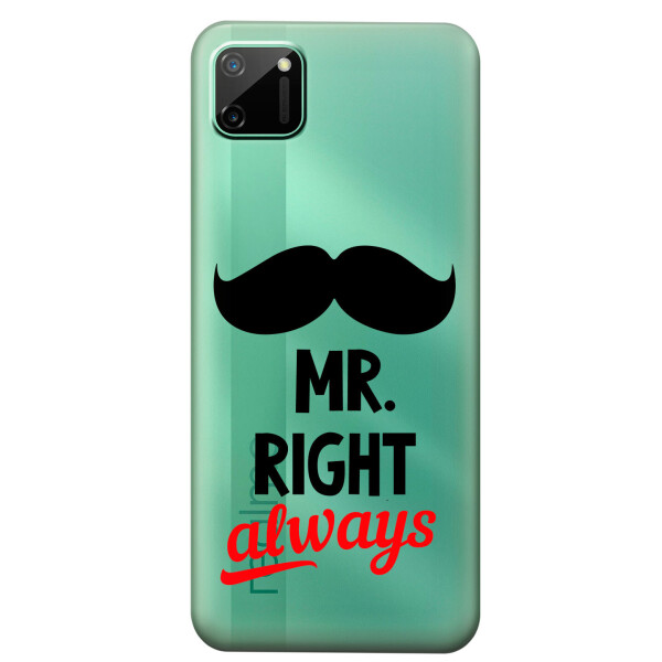 

Прозрачный силиконовый чехол iSwag для Realme C11 с рисунком - Mr Right (KS4545)
