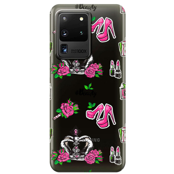 

Прозрачный силиконовый чехол iSwag для Samsung Galaxy S20 Ultra Женский дизайн (M1186)