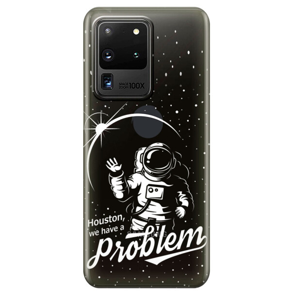 

Прозрачный силиконовый чехол iSwag для Samsung Galaxy S20 Ultra Космонавт с проблемой (M1187)