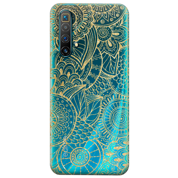 

Прозрачный силиконовый чехол iSwag для Realme X3 с рисунком - Золотая мандала (KS4557)