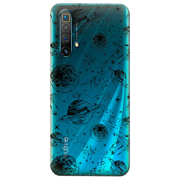 

Прозрачный силиконовый чехол iSwag для Realme X3 с рисунком - Космос (KS4563)