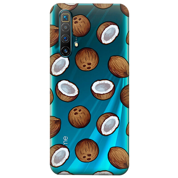 

Прозрачный силиконовый чехол iSwag для Realme X3 с рисунком - Кокосы (KS4564)