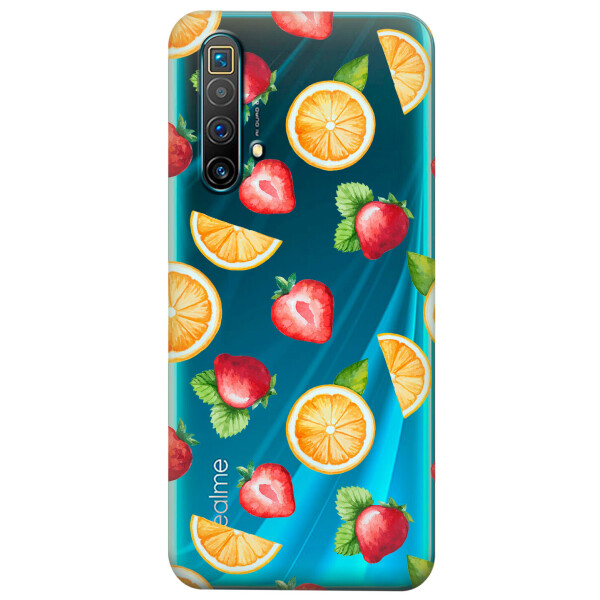 

Прозрачный силиконовый чехол iSwag для Realme X3 с рисунком - Фруктовый дизайн (KS4595)