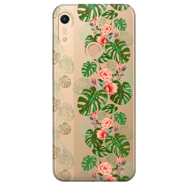 

Прозрачный силиконовый чехол iSwag для Huawei Y6s (2019) с рисунком - Тропические листья (M1241)