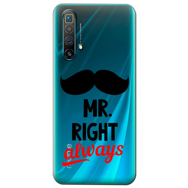

Прозрачный силиконовый чехол iSwag для Realme X3 с рисунком - Mr Right (KS4620)