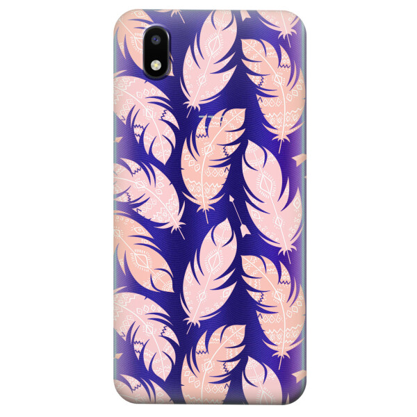 

Прозрачный силиконовый чехол iSwag для ZTE Blade A3 2020 с рисунком - Розовые перья (KS4627)