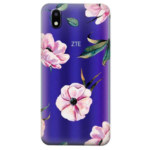 

Прозрачный силиконовый чехол iSwag для ZTE Blade A3 2020 с рисунком - Пионы (KS4633)