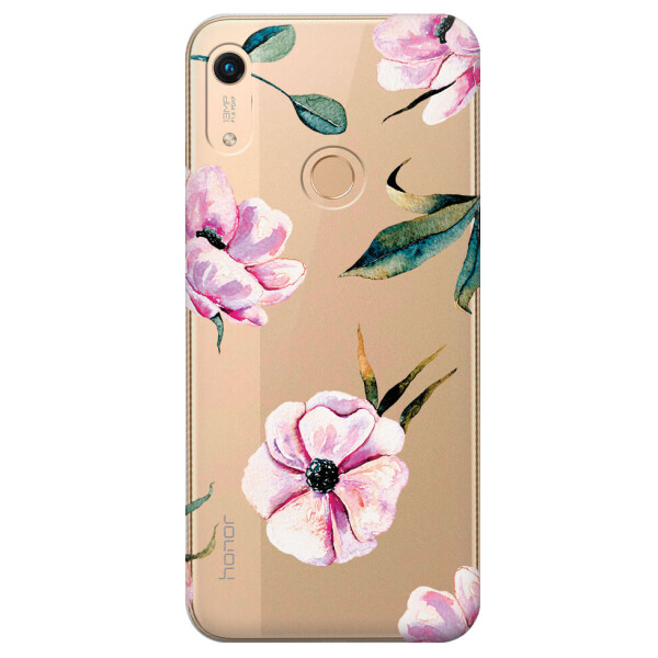 

Прозрачный силиконовый чехол iSwag для Huawei Honor 8A с рисунком - Пионы (M1280)