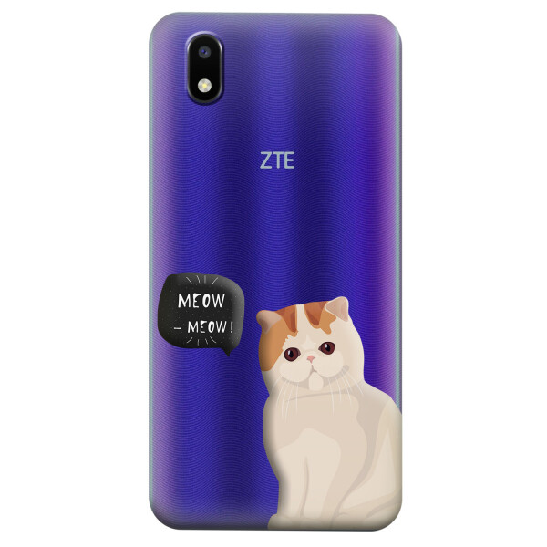 

Прозрачный силиконовый чехол iSwag для ZTE Blade A3 2020 с рисунком - Котенок (KS4667)