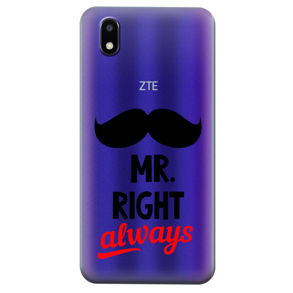 

Прозрачный силиконовый чехол iSwag для ZTE Blade A3 2020 с рисунком - Mr Right (KS4695)