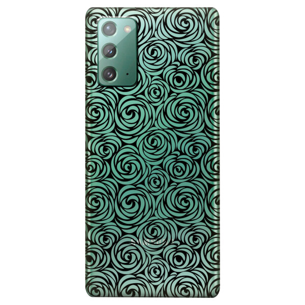 

Прозрачный силиконовый чехол iSwag для Samsung Galaxy Note 20 с рисунком - Черные узоры (KS4723)