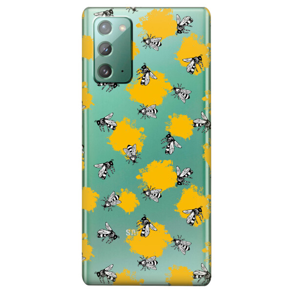 

Прозрачный силиконовый чехол iSwag для Samsung Galaxy Note 20 с рисунком - Пчелы (KS4727)