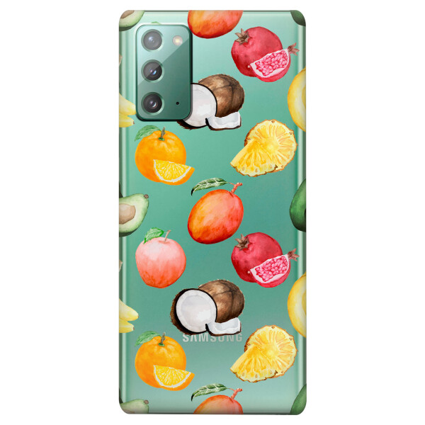 

Прозрачный силиконовый чехол iSwag для Samsung Galaxy Note 20 с рисунком - Фрукты (KS4731)