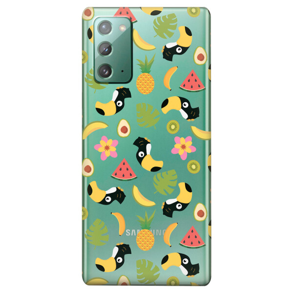 

Прозрачный силиконовый чехол iSwag для Samsung Galaxy Note 20 с рисунком - Летний клипарт (KS4738)