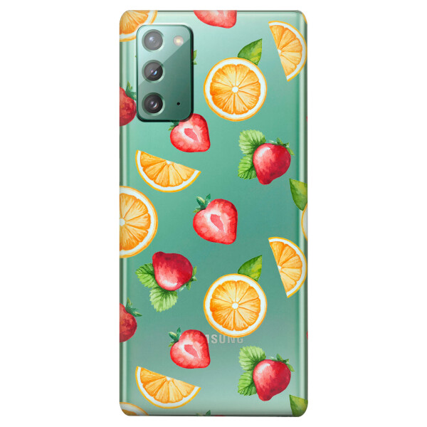 

Прозрачный силиконовый чехол iSwag для Samsung Galaxy Note 20 с рисунком - Фруктовый дизайн (KS4745)
