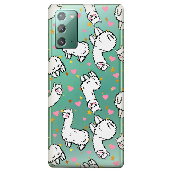 

Прозрачный силиконовый чехол iSwag для Samsung Galaxy Note 20 с рисунком - Ламы (KS4747)