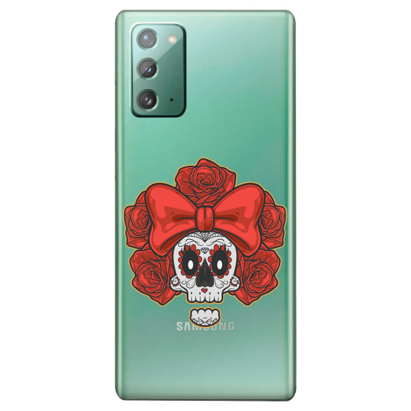 

Прозрачный силиконовый чехол iSwag для Samsung Galaxy Note 20 с рисунком - Готический череп (KS4754)