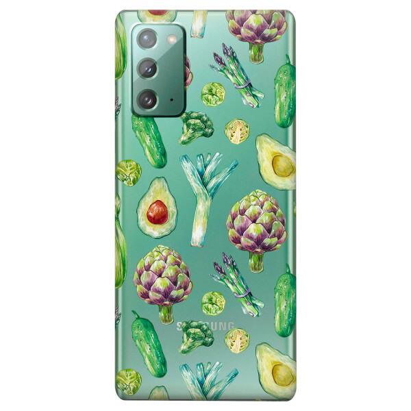 

Прозрачный силиконовый чехол iSwag для Samsung Galaxy Note 20 с рисунком - Полезная еда (KS4761)