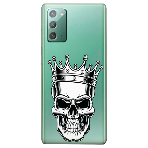 

Прозрачный силиконовый чехол iSwag для Samsung Galaxy Note 20 с рисунком - Царский череп (KS4765)