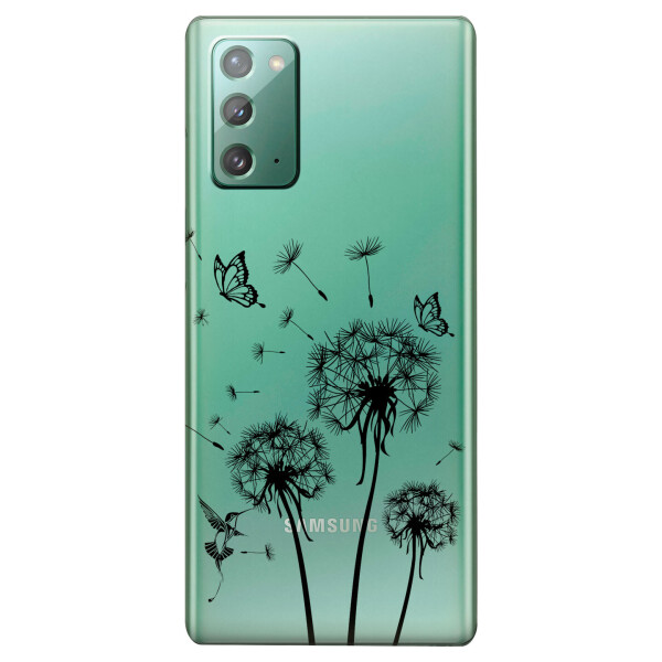 

Прозрачный силиконовый чехол iSwag для Samsung Galaxy Note 20 с рисунком - Одуванчики (KS4771)
