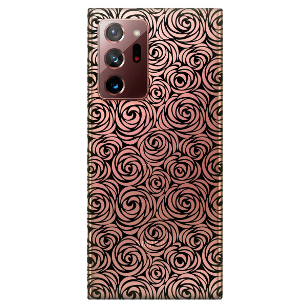 

Прозрачный силиконовый чехол iSwag для Samsung Galaxy Note 20 Ultra с рисунком - Черные узоры (KS4798)