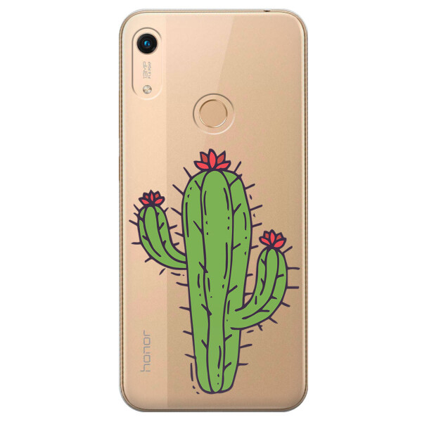 

Прозрачный силиконовый чехол iSwag для Huawei Honor 8A Prime с рисунком - Тропический кактус (M1443)