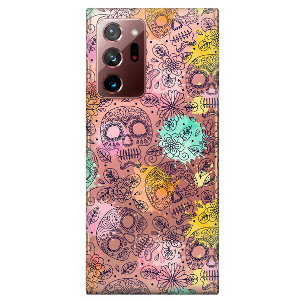 

Прозрачный силиконовый чехол iSwag для Samsung Galaxy Note 20 Ultra с рисунком - Красочные черепа (KS4821)