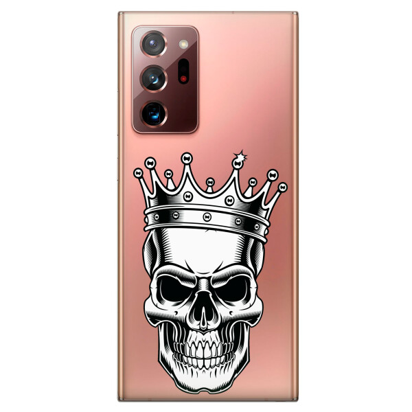 

Прозрачный силиконовый чехол iSwag для Samsung Galaxy Note 20 Ultra с рисунком - Царский череп (KS4840)