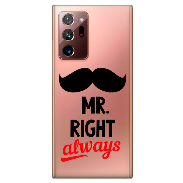 

Прозрачный силиконовый чехол iSwag для Samsung Galaxy Note 20 Ultra с рисунком - Mr Right (KS4845)