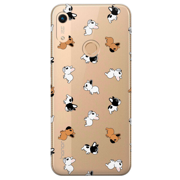 

Прозрачный силиконовый чехол iSwag для Huawei Honor 8A Prime с рисунком - Французские бульдоги (M1486)