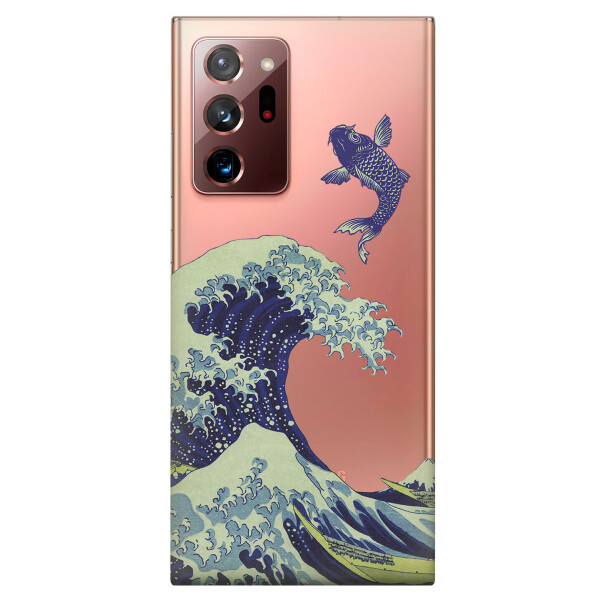 

Прозрачный силиконовый чехол iSwag для Samsung Galaxy Note 20 Ultra с рисунком - Большая волна в Канагаве (KS4850)
